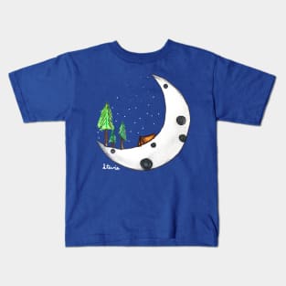 Camping by Moonlight Kids T-Shirt